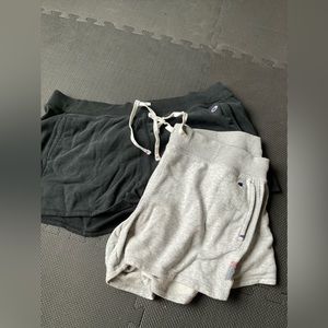 Black and Grey Champion shorts